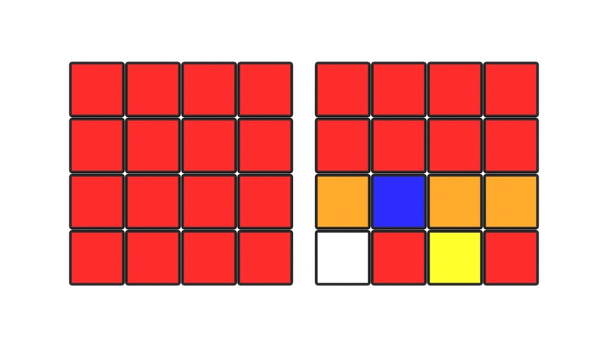 Rubiks Cube 4x4x4 3D model_1