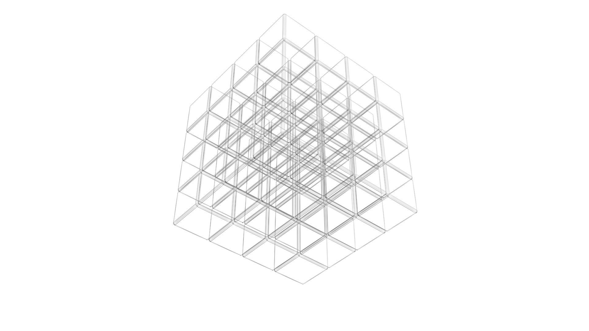 Rubiks Cube 4x4x4 3D model_38