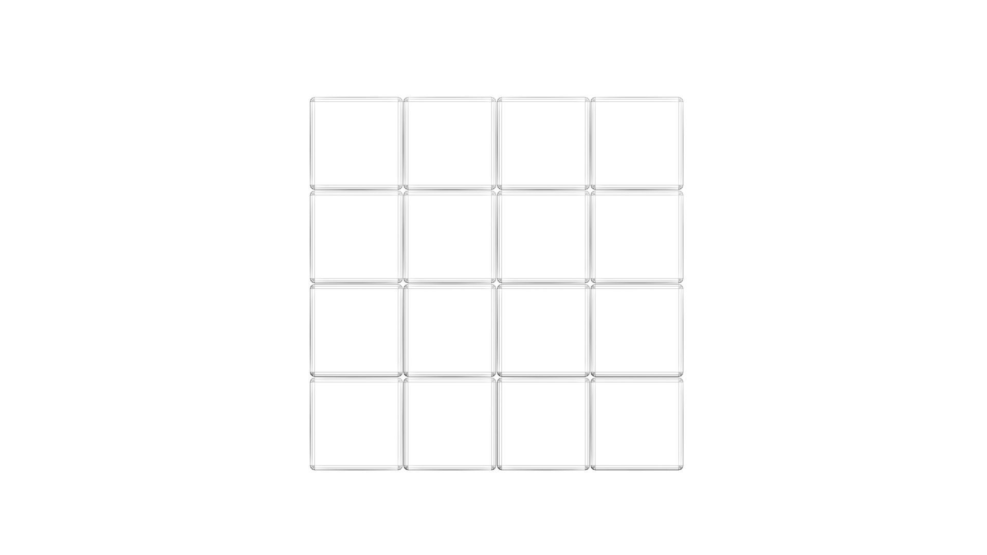Rubiks Cube 4x4x4 3D model_35