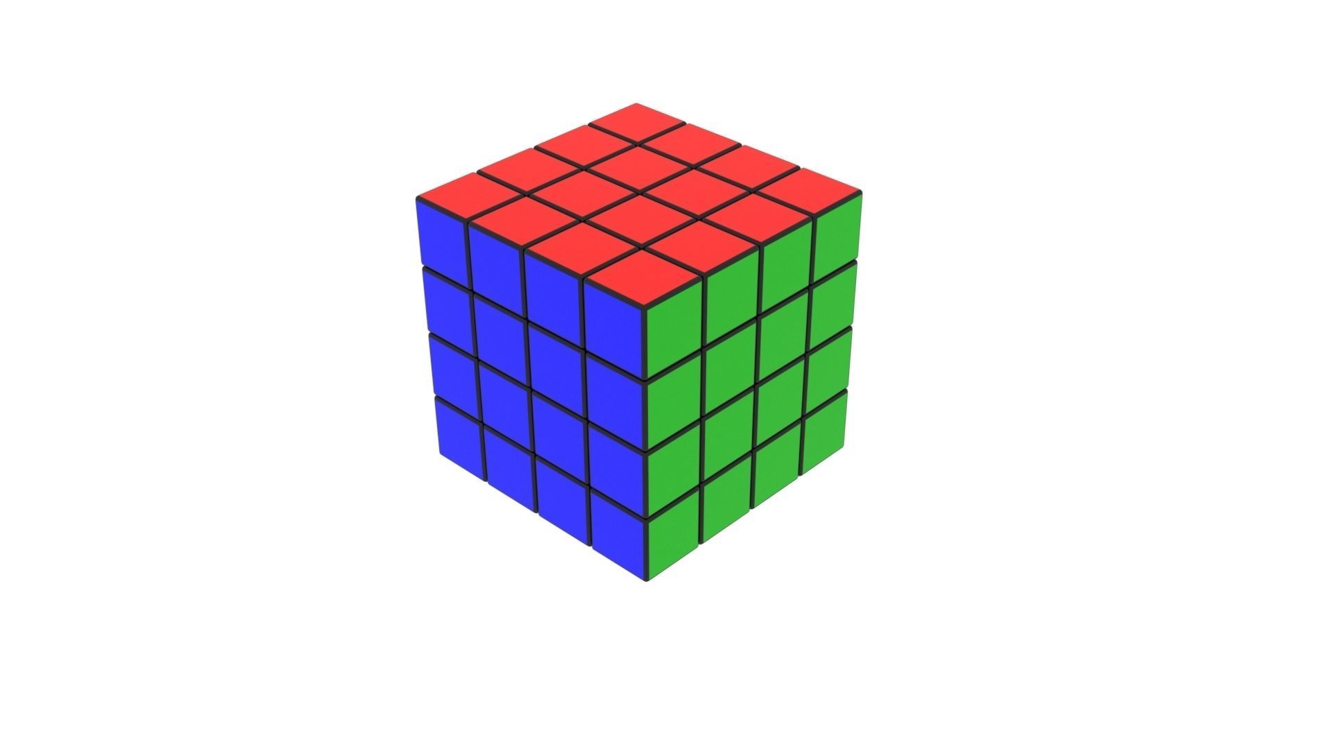 Rubiks Cube 4x4x4 3D model_19