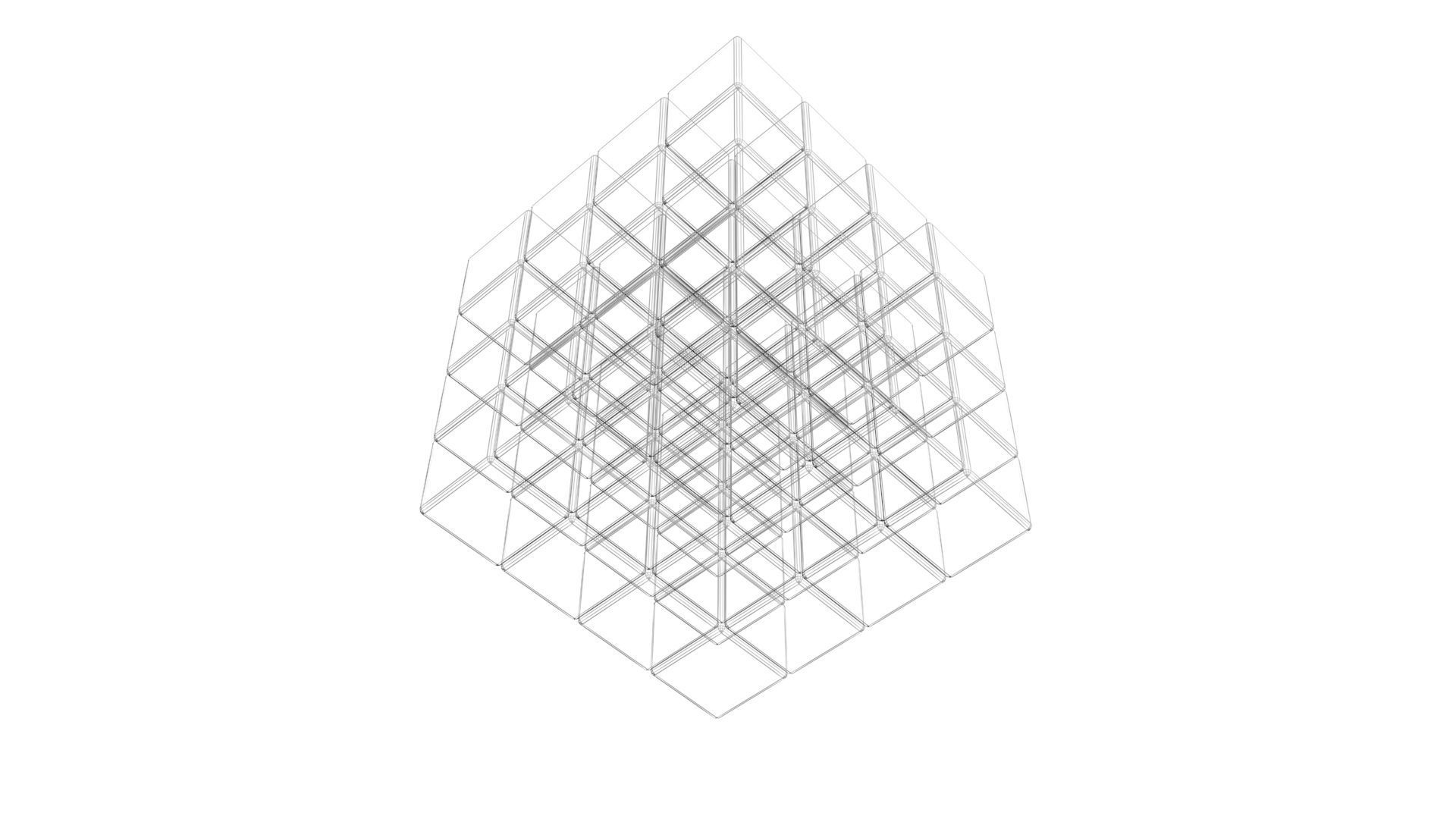 Rubiks Cube 4x4x4 3D model_37