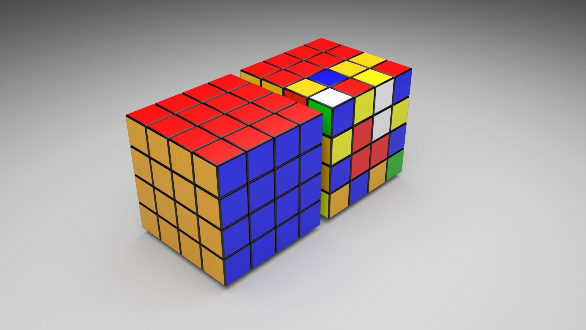 Rubiks Cube 4x4x4 3D model_39