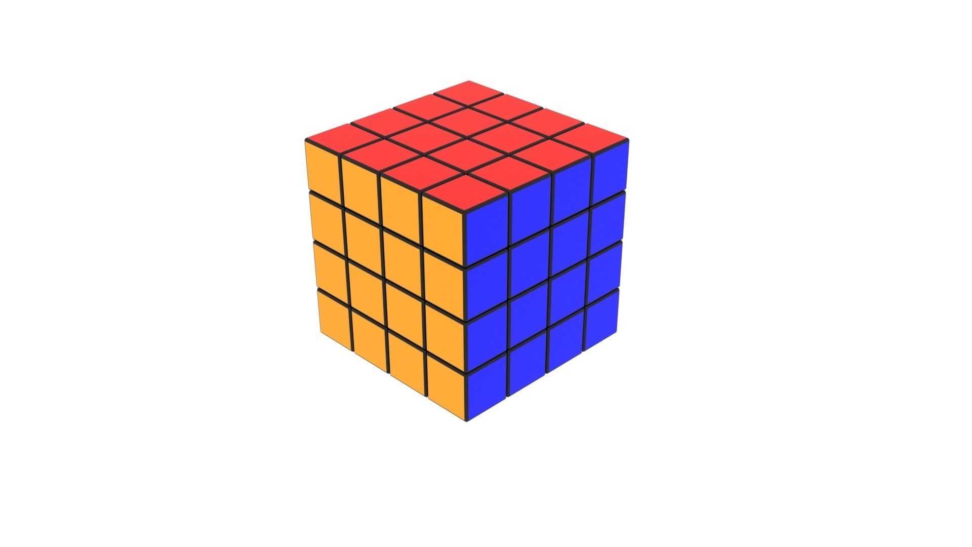 Rubiks Cube 4x4x4 3D model_18