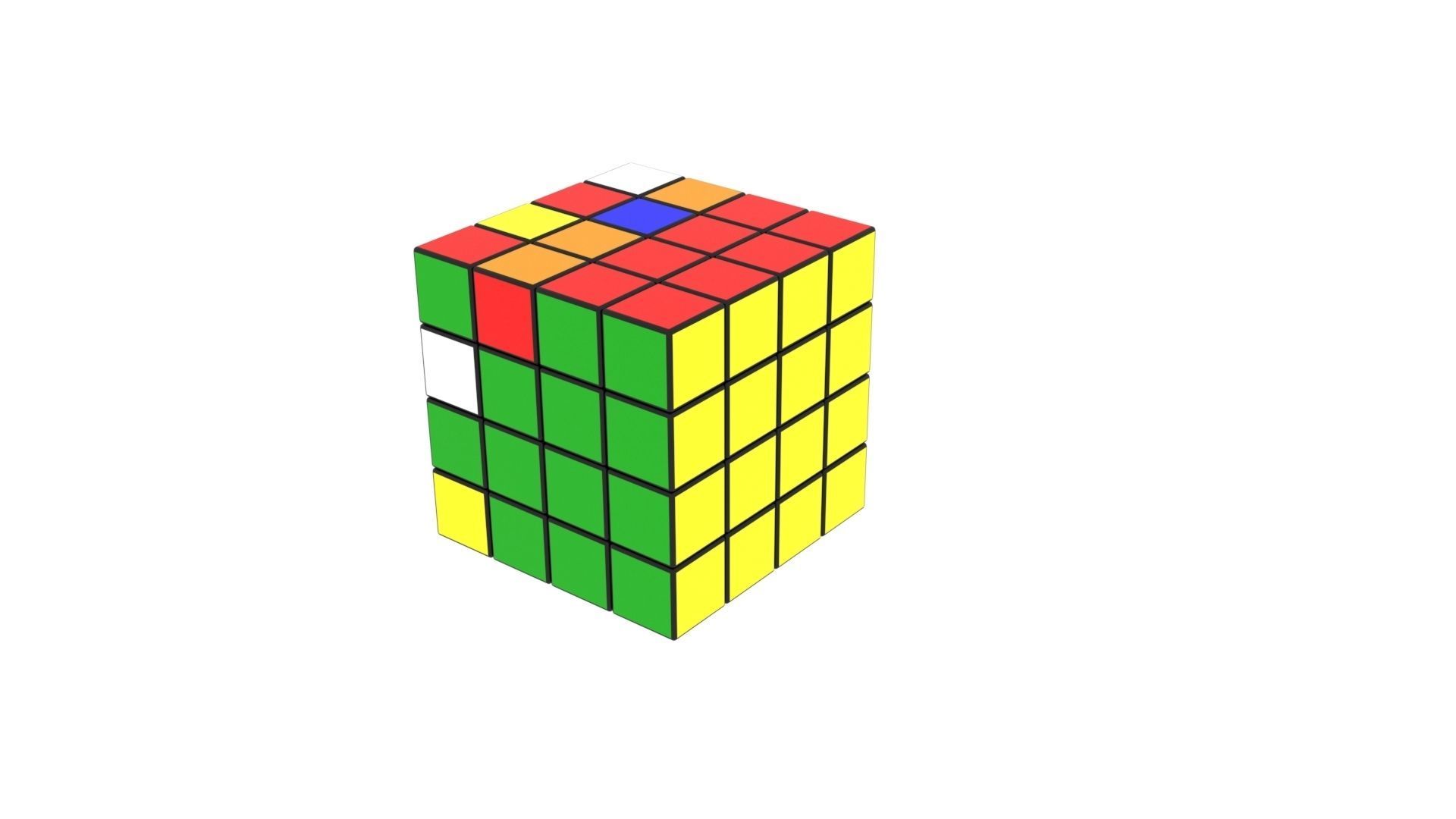 Rubiks Cube 4x4x4 3D model_15