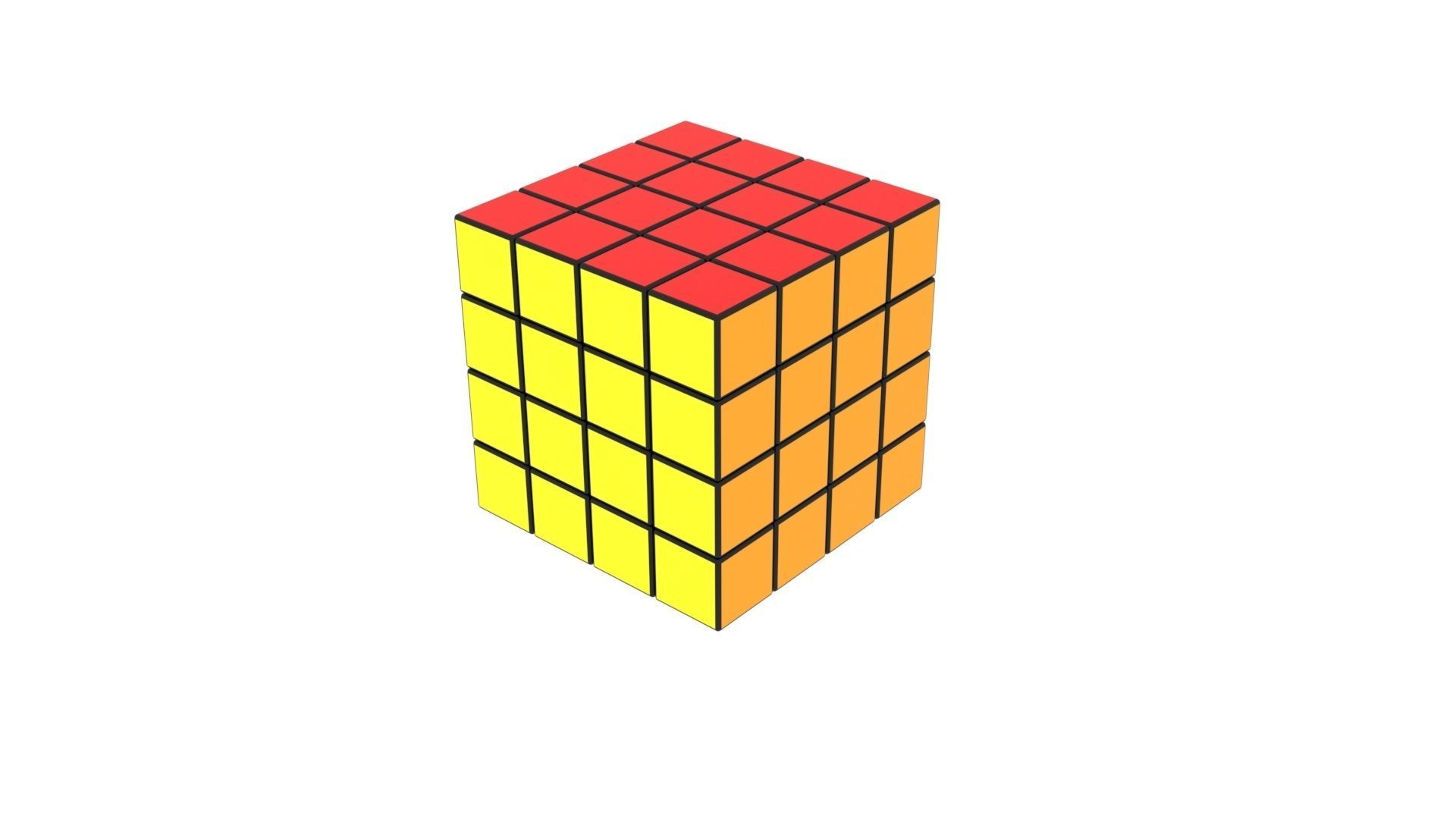 Rubiks Cube 4x4x4 3D model_21