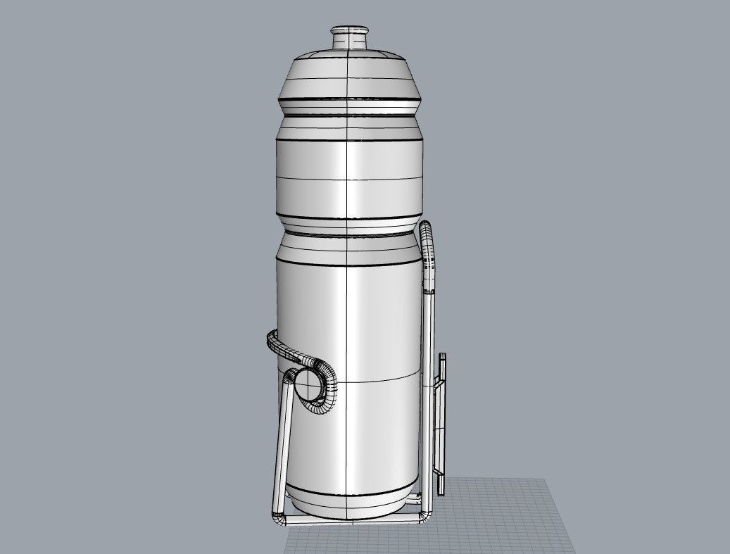 Bicycle Bottle Cage and Bottle  3D model_4