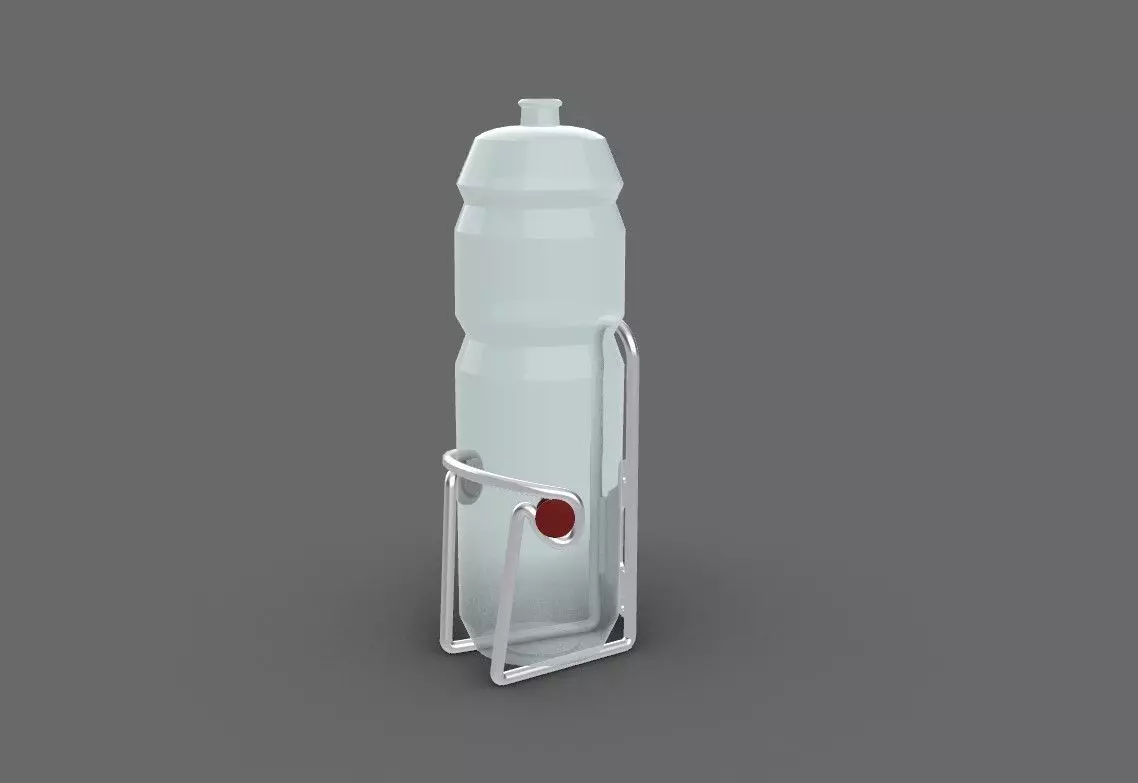 Bicycle Bottle Cage and Bottle  3D model_0