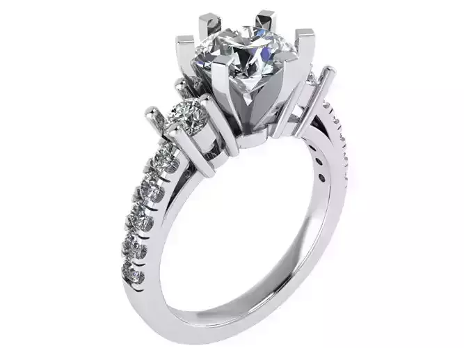 Diamond ring 1820 3D print model