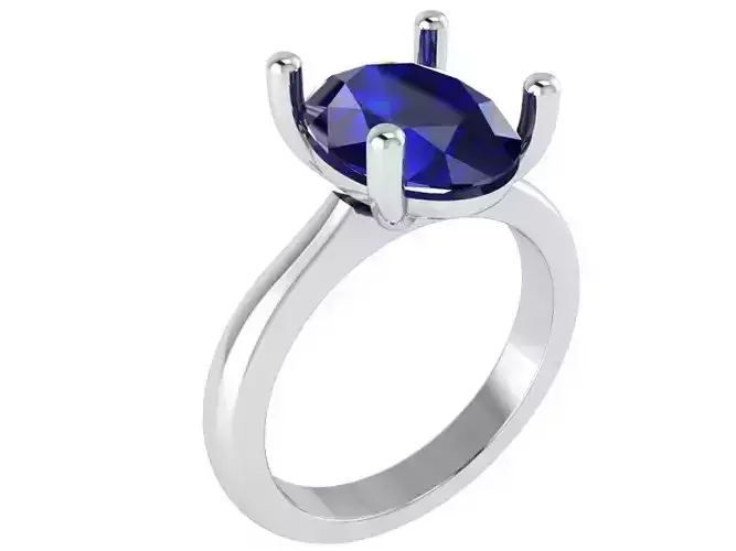 Big blue Diamond ring 1821 3D print model
