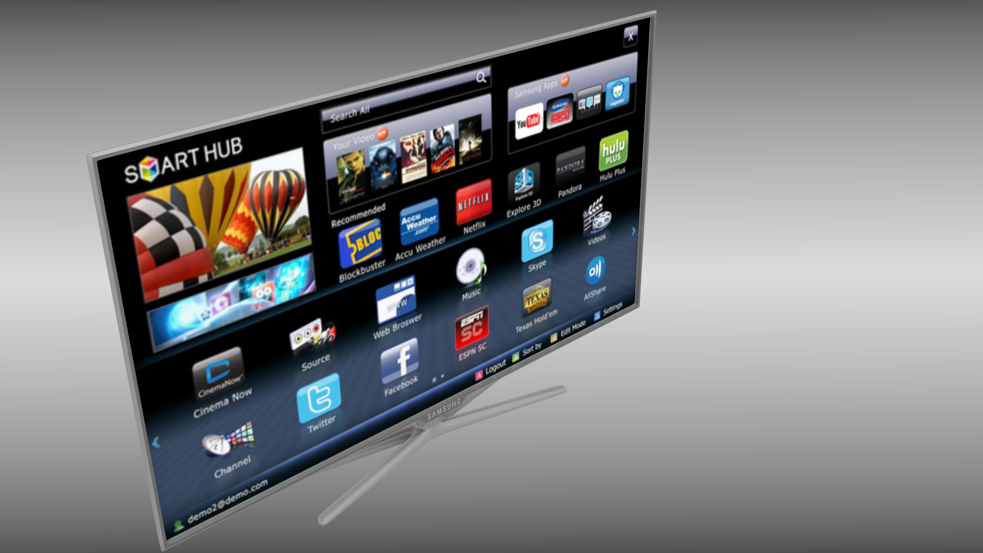 Samsung Smart Tv 3D model_9