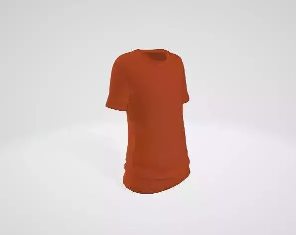 T-shirt 3d model orange t - shirt