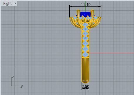 Blue Diamond Ring 1825 3D print model 3D print model_6