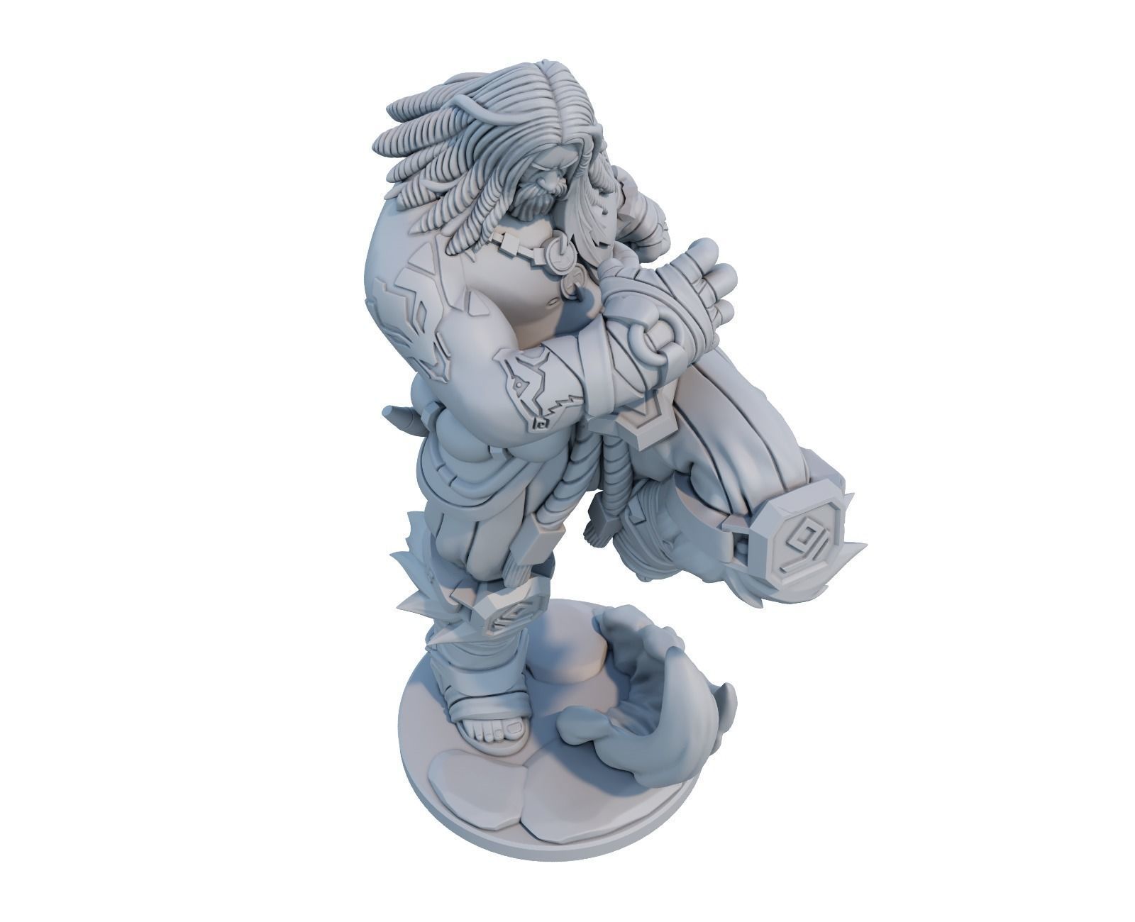 udyr 3d print model from league of legends  3D print model_8