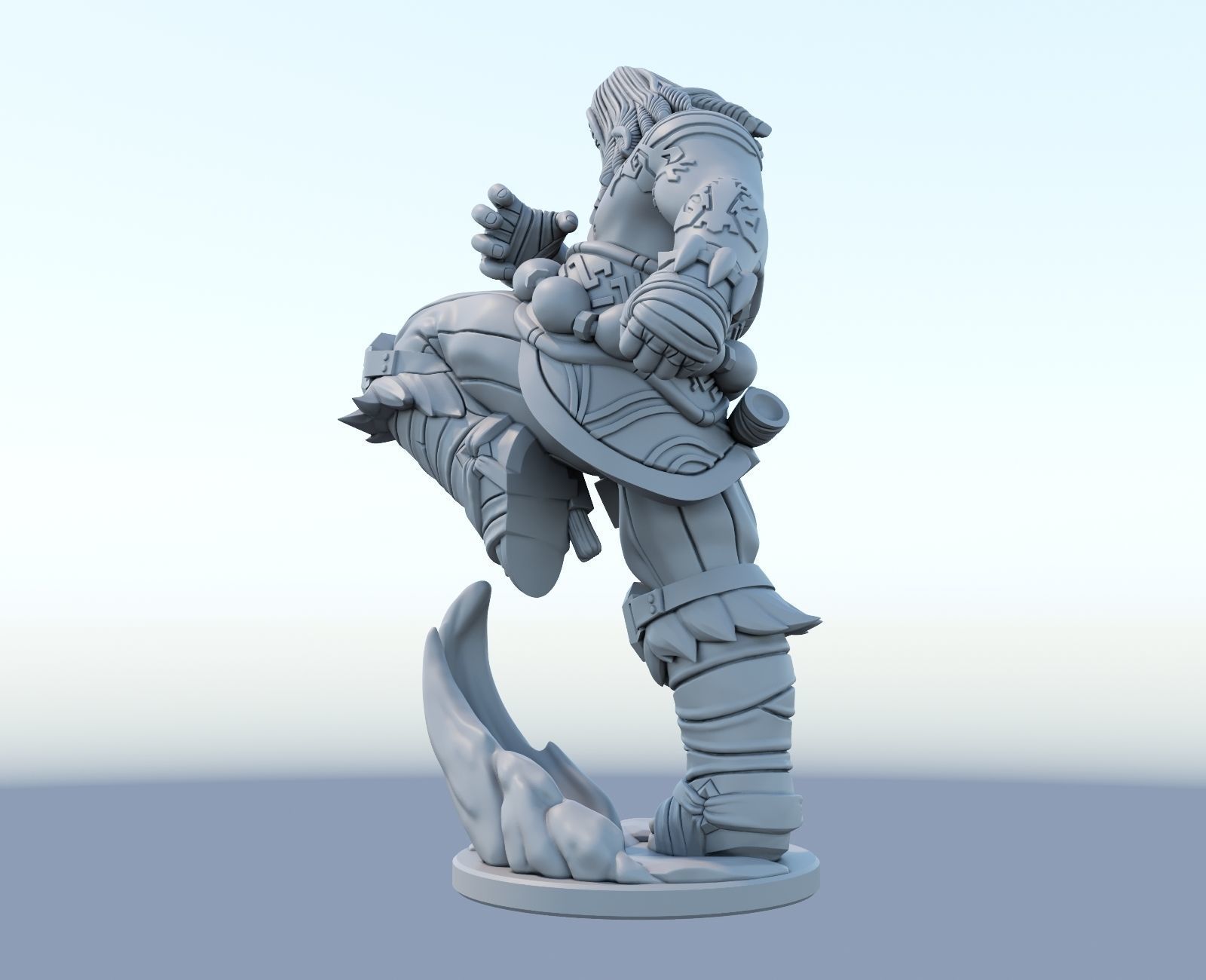 udyr 3d print model from league of legends  3D print model_5
