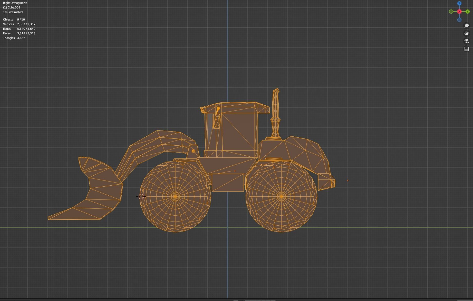 Loader Construction Machine Game Asset Low-poly 3D model_4