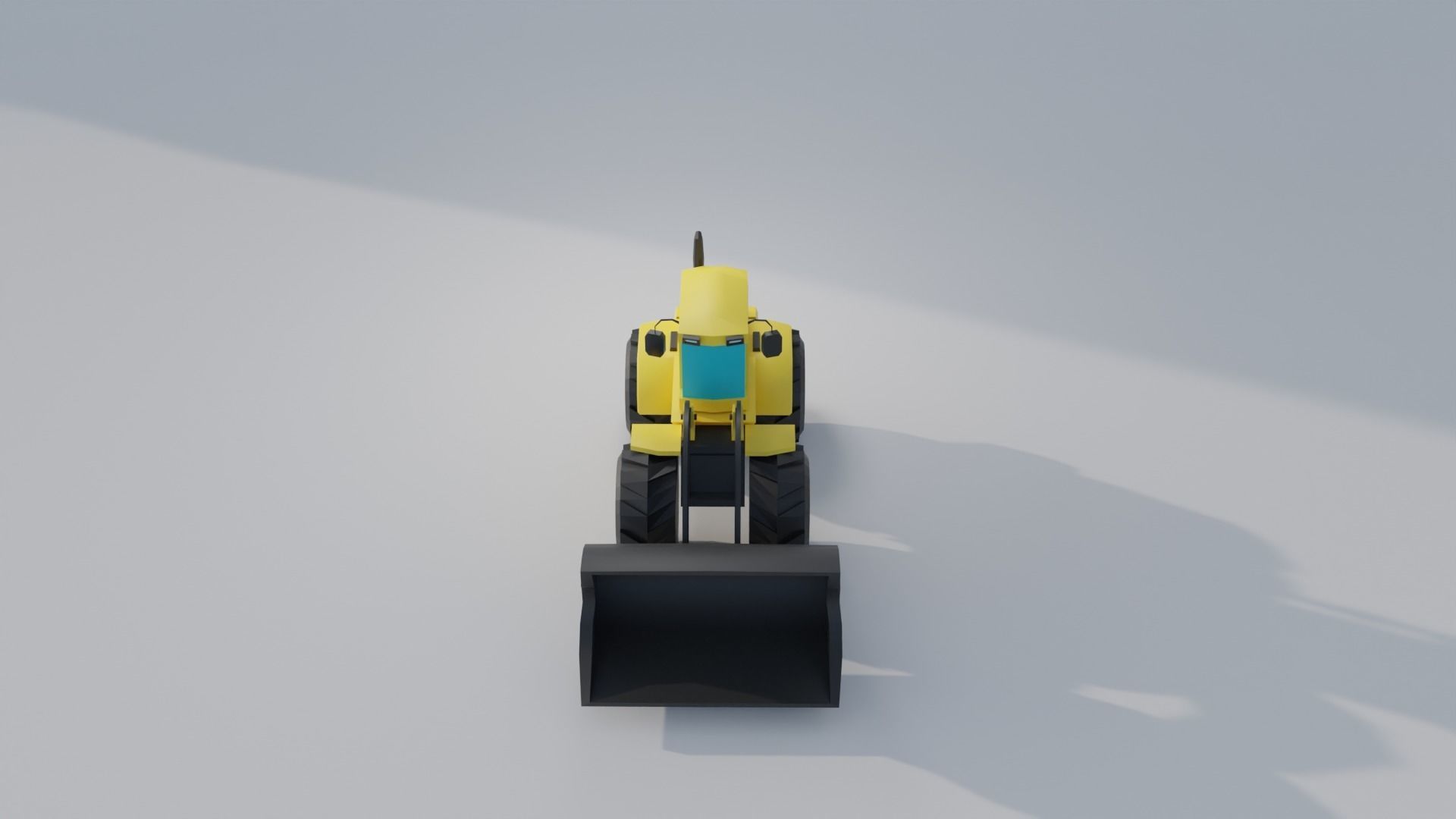 Loader Construction Machine Game Asset Low-poly 3D model_1