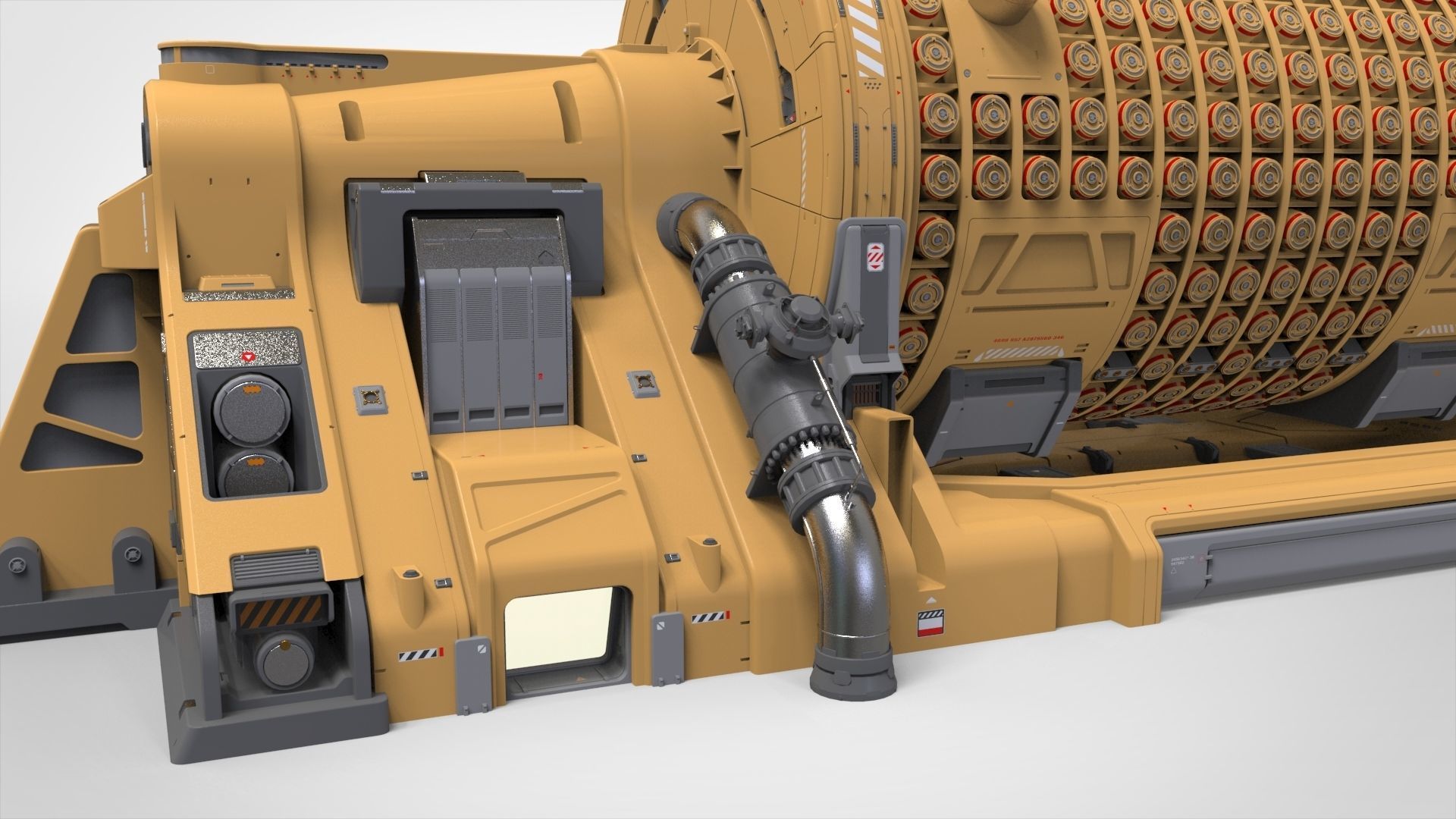 sci fi Small modular reactor 3D model_7