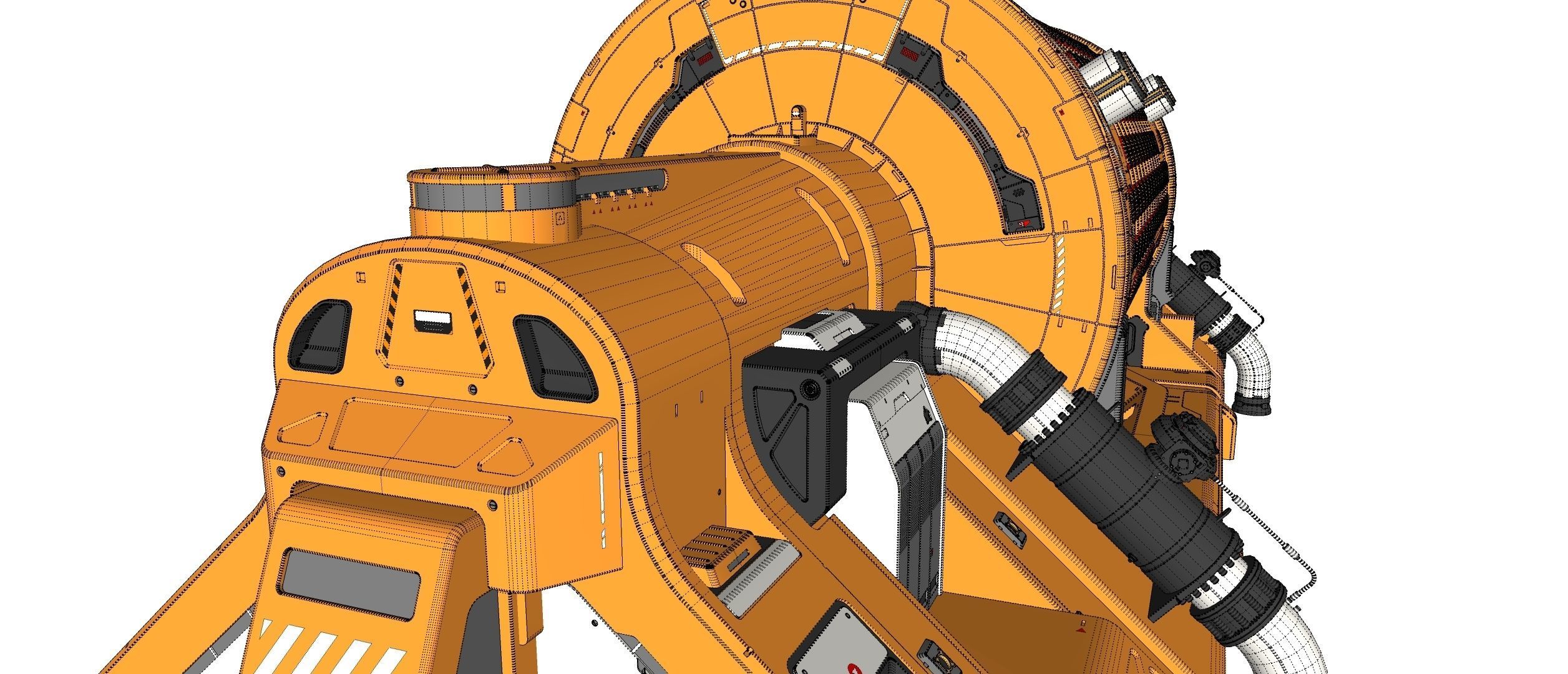 sci fi Small modular reactor 3D model_23