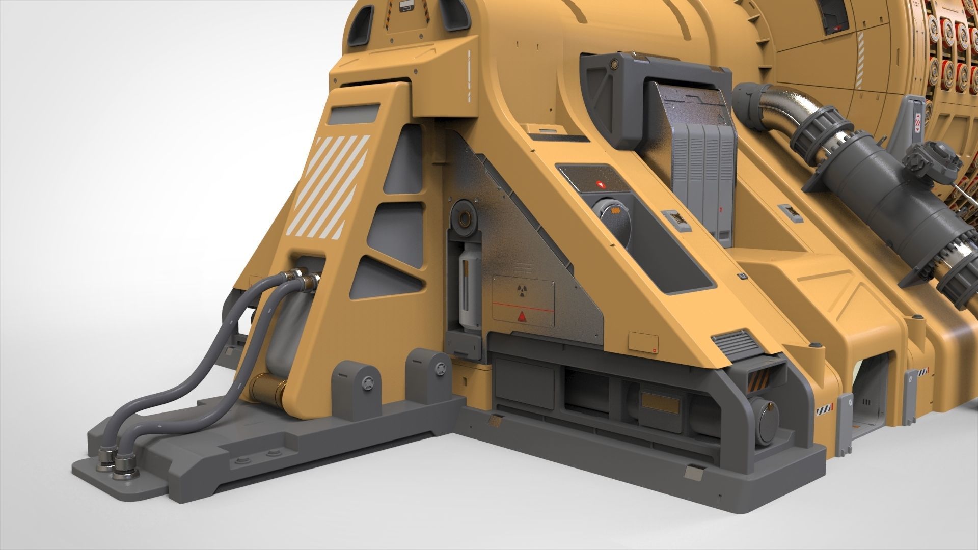 sci fi Small modular reactor 3D model_6