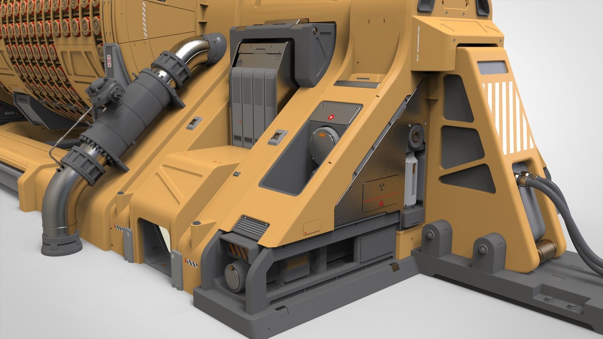 sci fi Small modular reactor 3D model_13