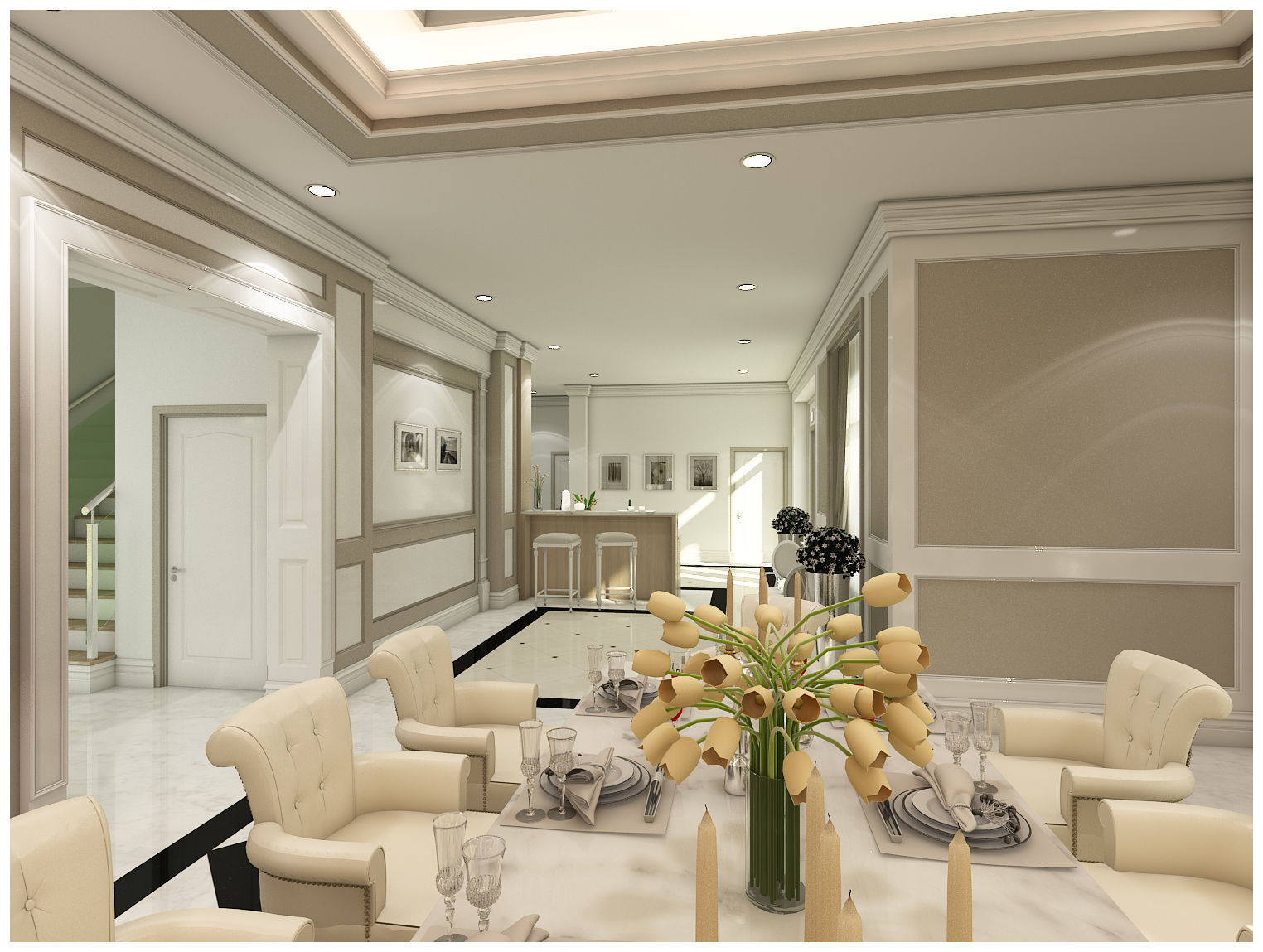 All first floor house designs 3D model_8