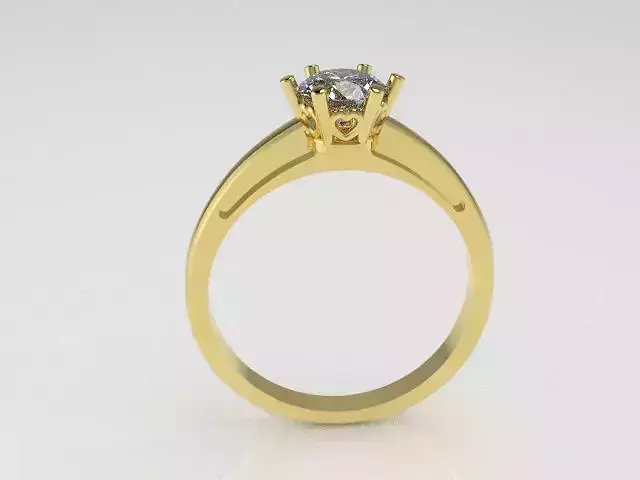 Anillo de compromiso con corazones en el engaste