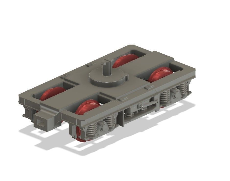 OO MK2 and MK2A Coach Bogie with NEM Socket to fit a Lima Coach 3D print model_2
