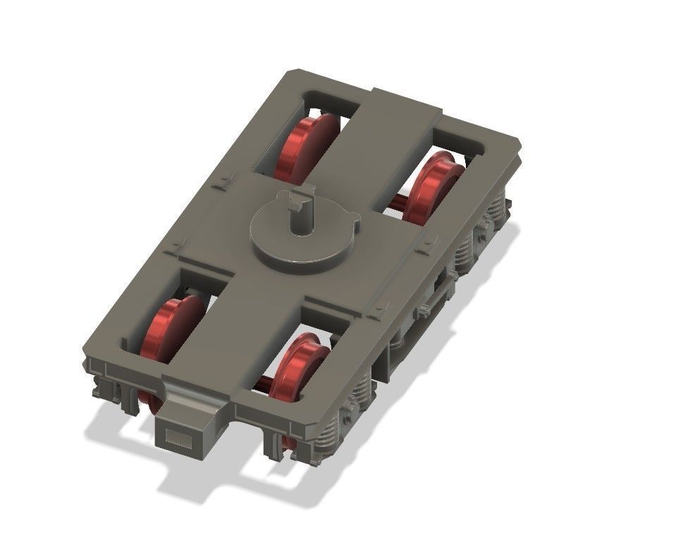 OO MK2 and MK2A Coach Bogie with NEM Socket to fit a Lima Coach 3D print model_6
