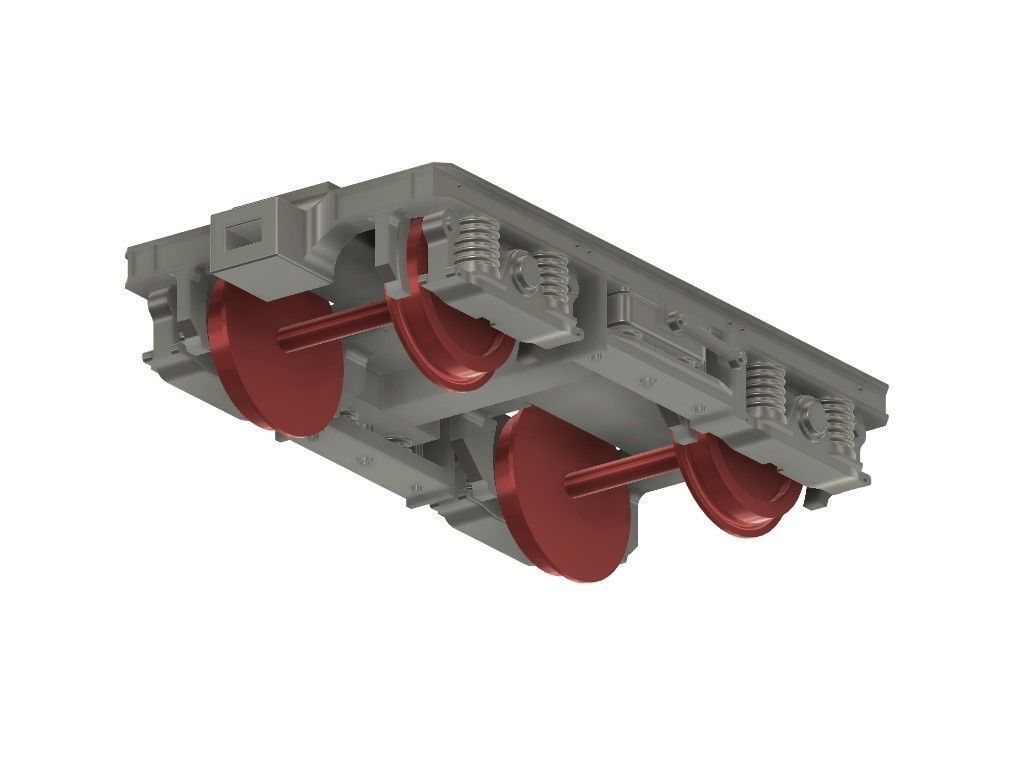 OO MK2 and MK2A Coach Bogie with NEM Socket to fit a Lima Coach 3D print model_5