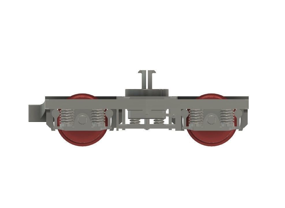 OO MK2 and MK2A Coach Bogie with NEM Socket to fit a Lima Coach 3D print model_7