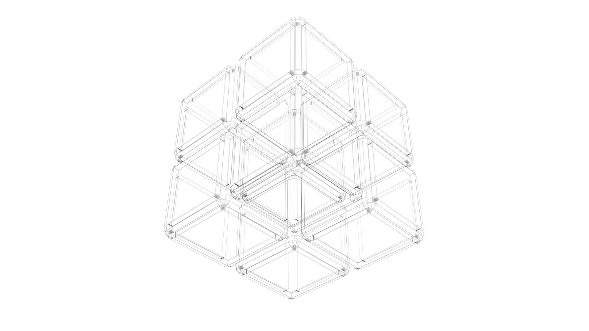 Rubiks Cube 2x2x2 3D model_19