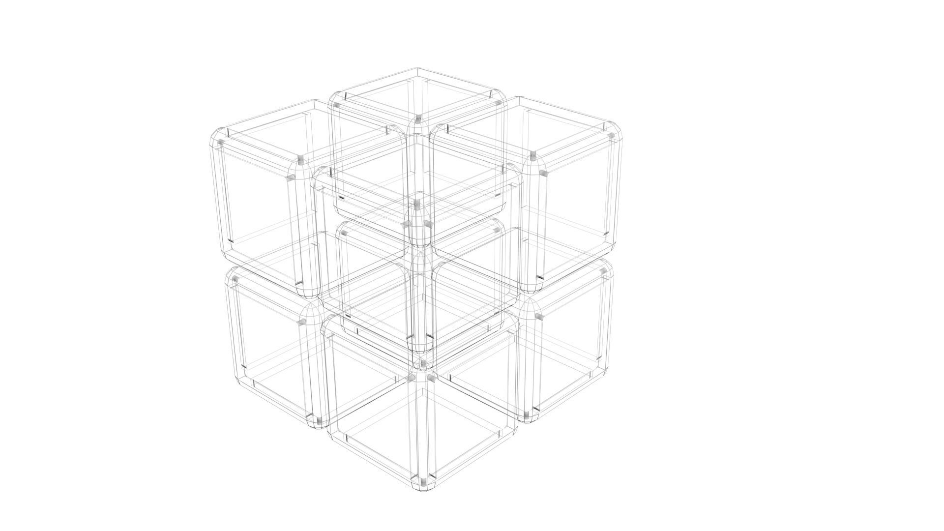 Rubiks Cube 2x2x2 3D model_18