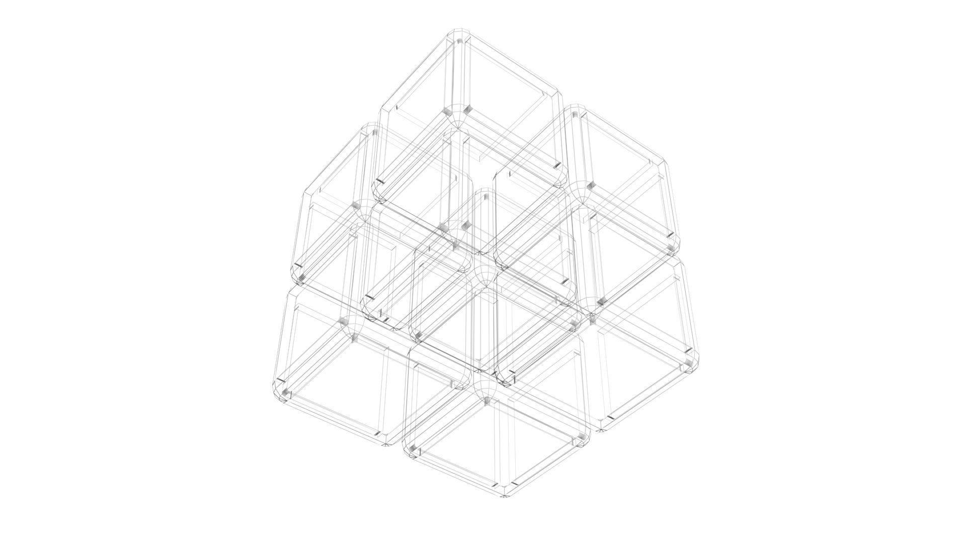 Rubiks Cube 2x2x2 3D model_22