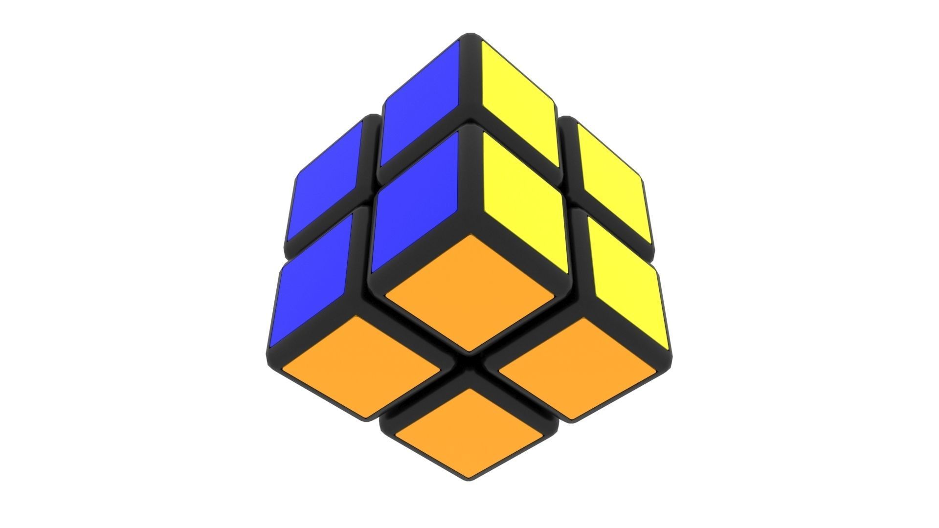 Rubiks Cube 2x2x2 3D model_5