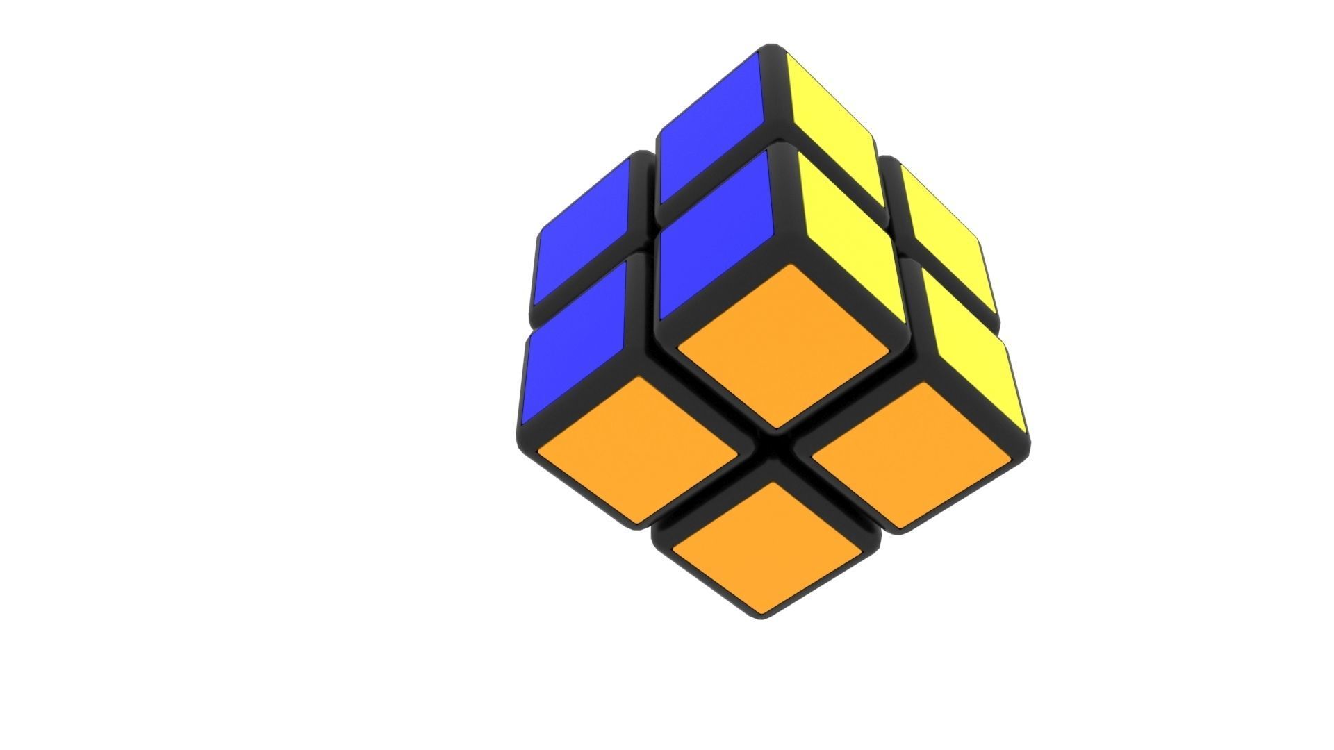 Rubiks Cube 2x2x2 3D model_3