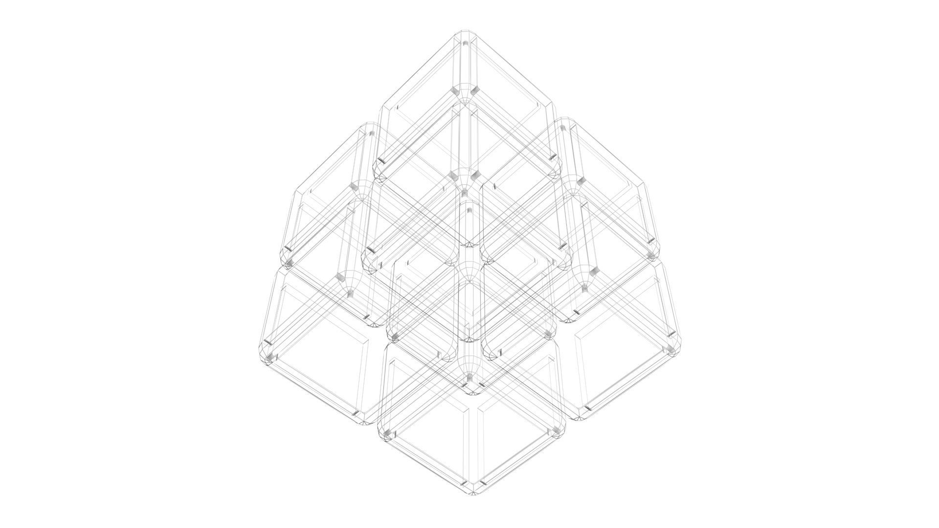 Rubiks Cube 2x2x2 3D model_20