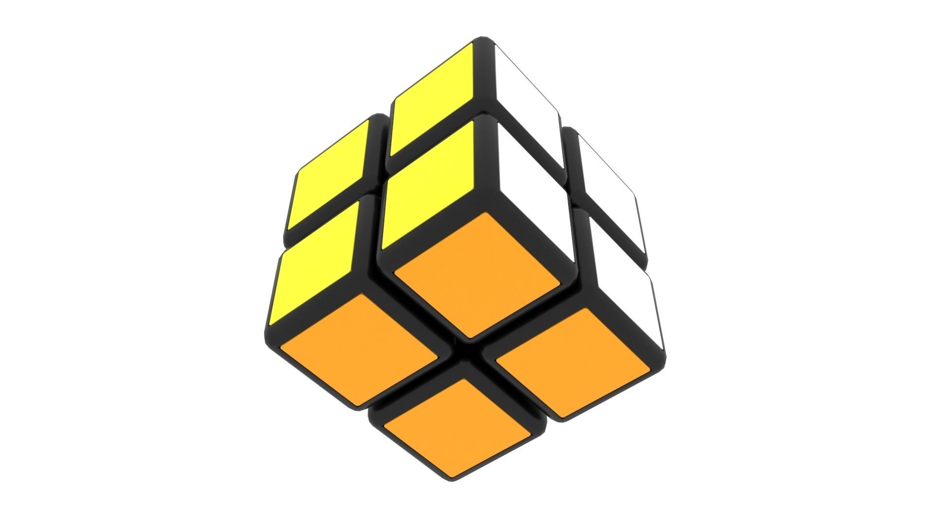 Rubiks Cube 2x2x2 3D model_4