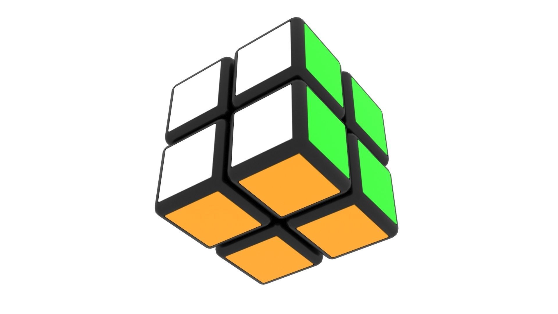 Rubiks Cube 2x2x2 3D model_7