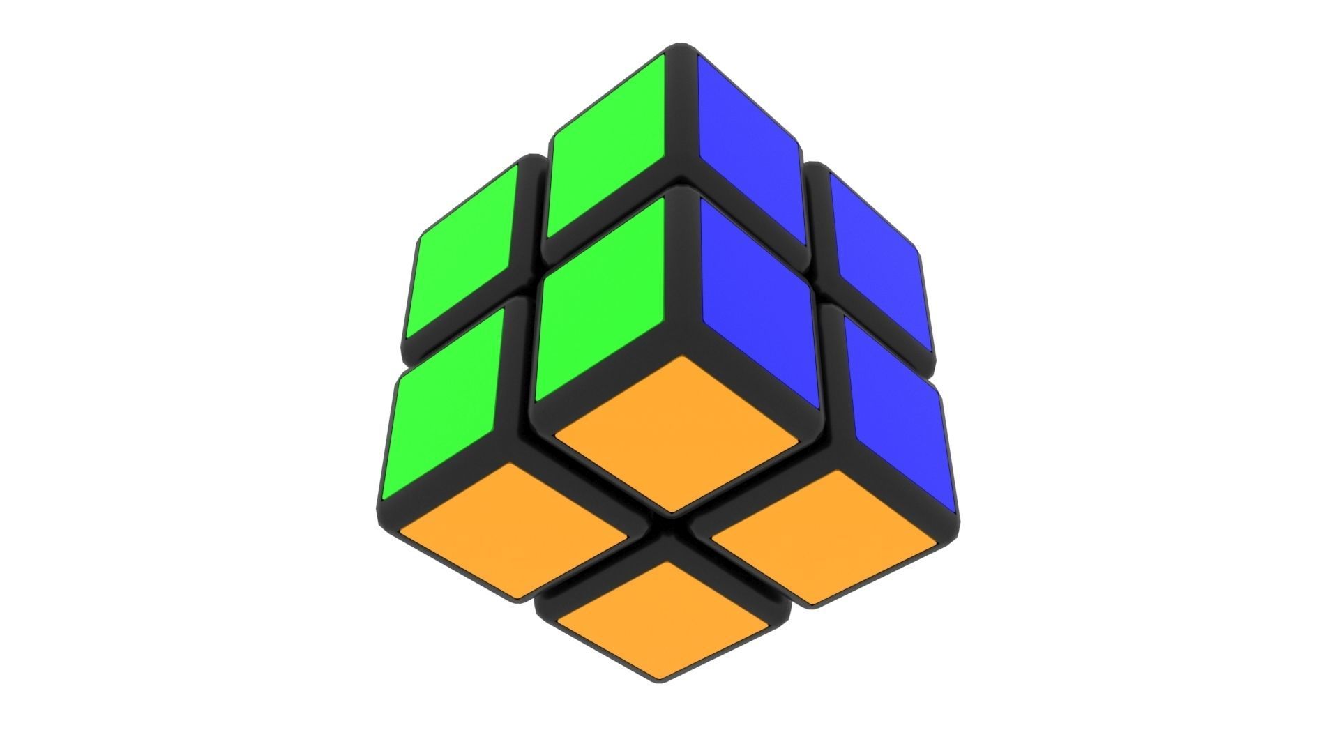 Rubiks Cube 2x2x2 3D model_6