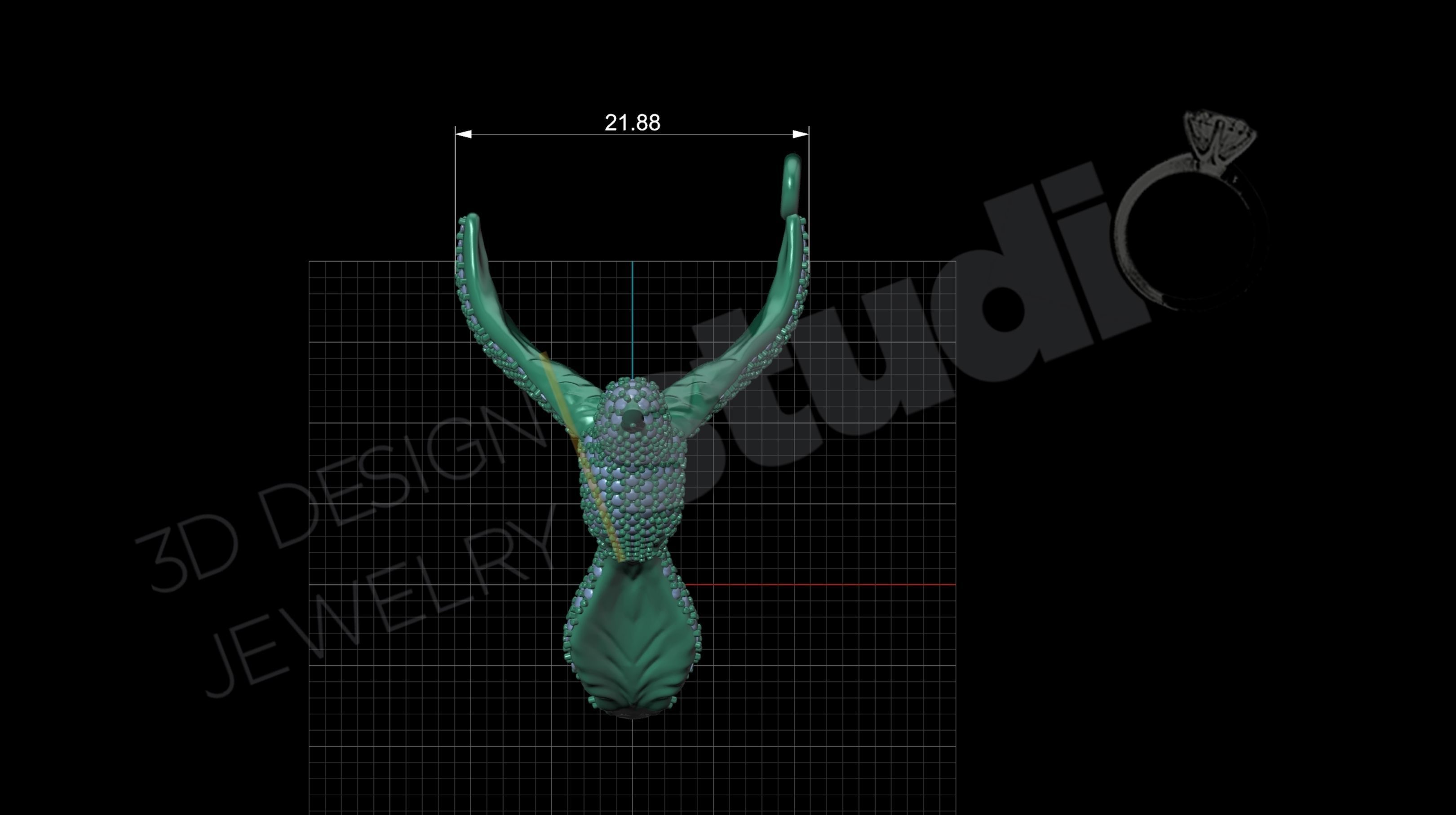 Highly detailed humming bird pendant 3D print model_5