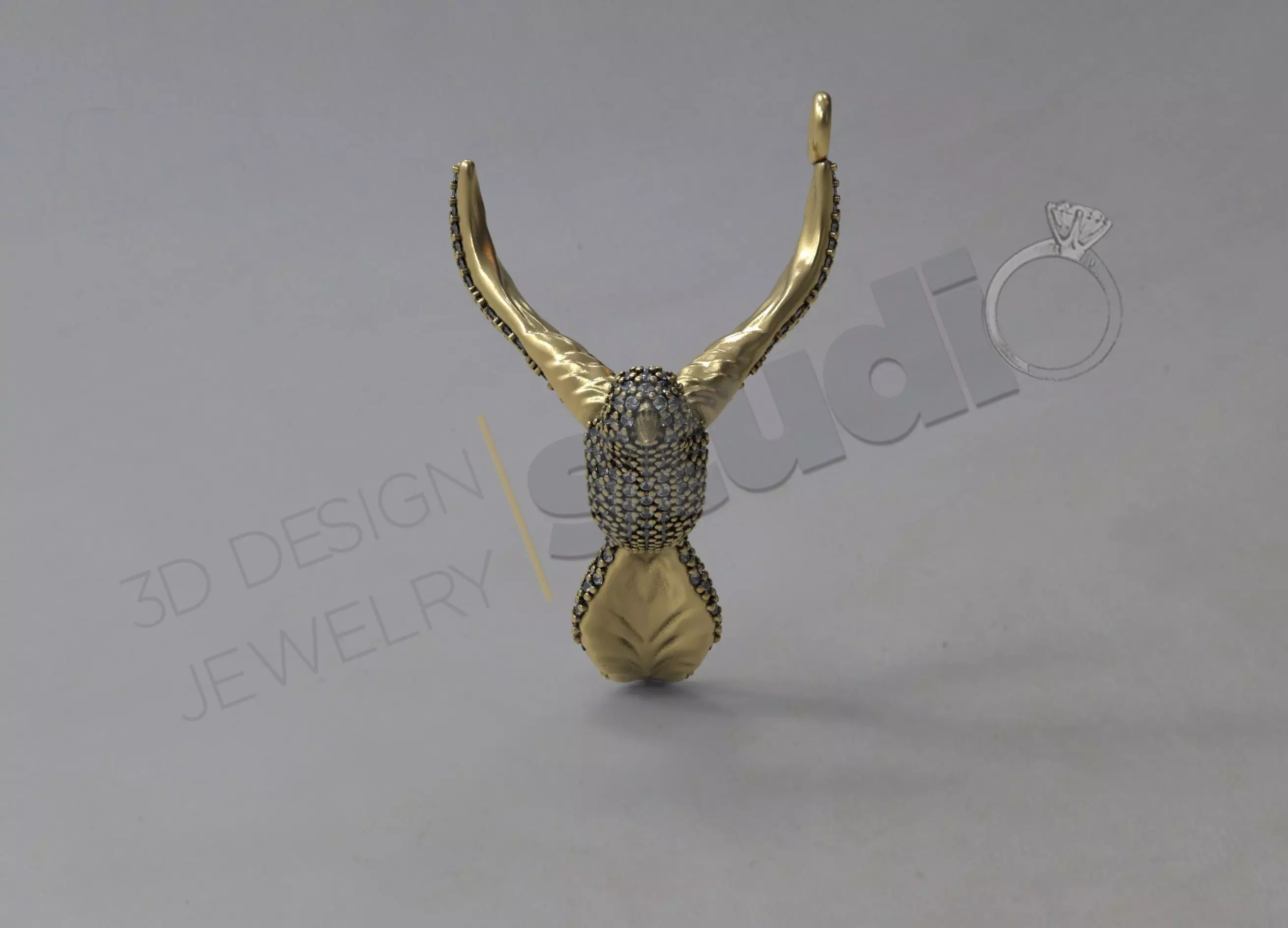 Highly detailed humming bird pendant 3D print model_0