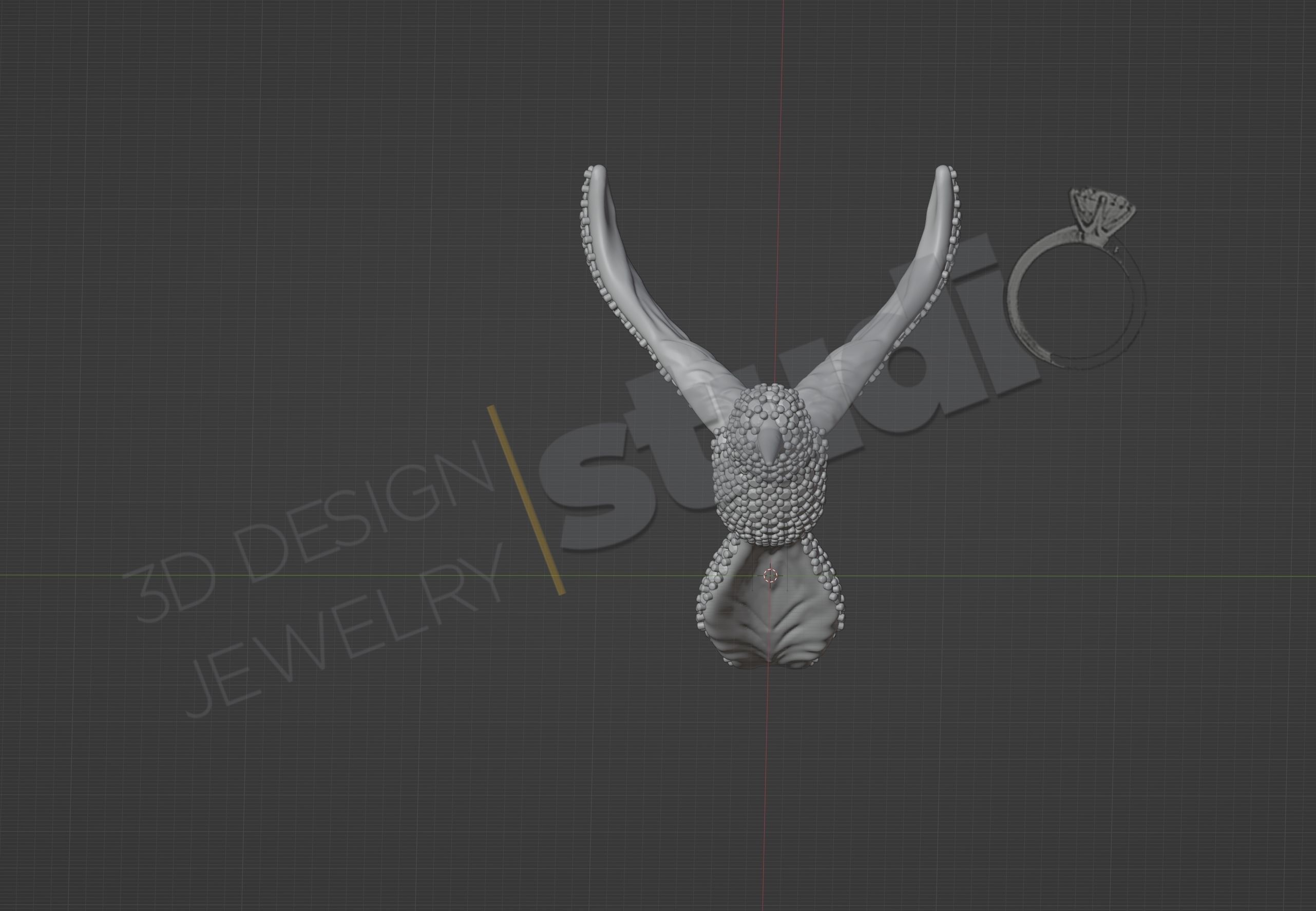 Highly detailed humming bird pendant 3D print model_6