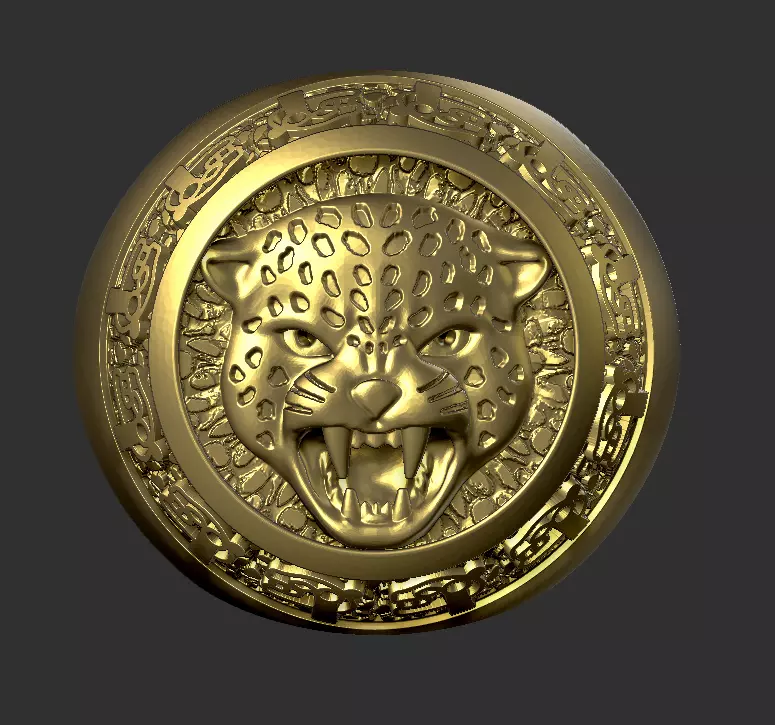 Jaguar Signet Ring STL OBJ FBX  3d model for 3d printing 3D print model_0