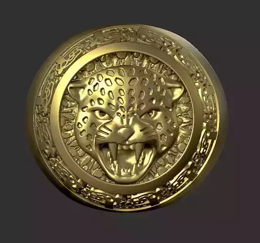 Jaguar Signet Ring STL OBJ FBX  3d model for 3d printing