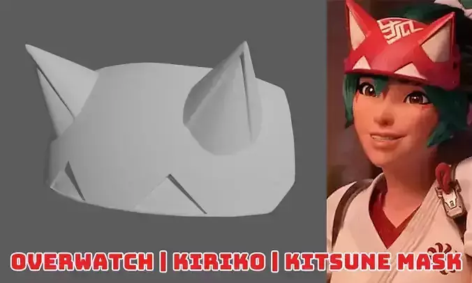 Overwatch - Kiriko - Kitsune mask 3D print model