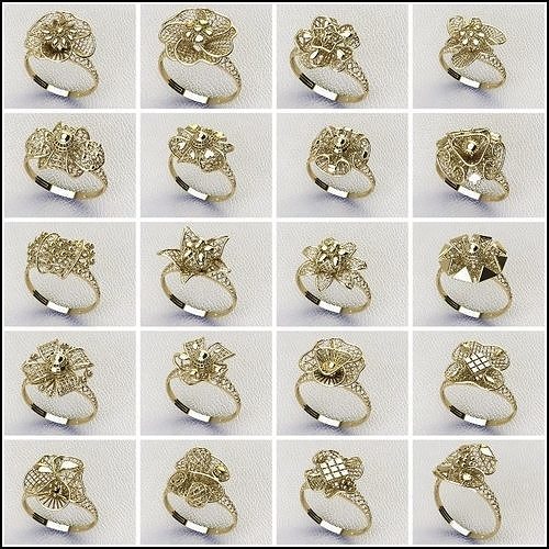 20 LIGHT WEIGHT TURKISH RINGS 3D print model