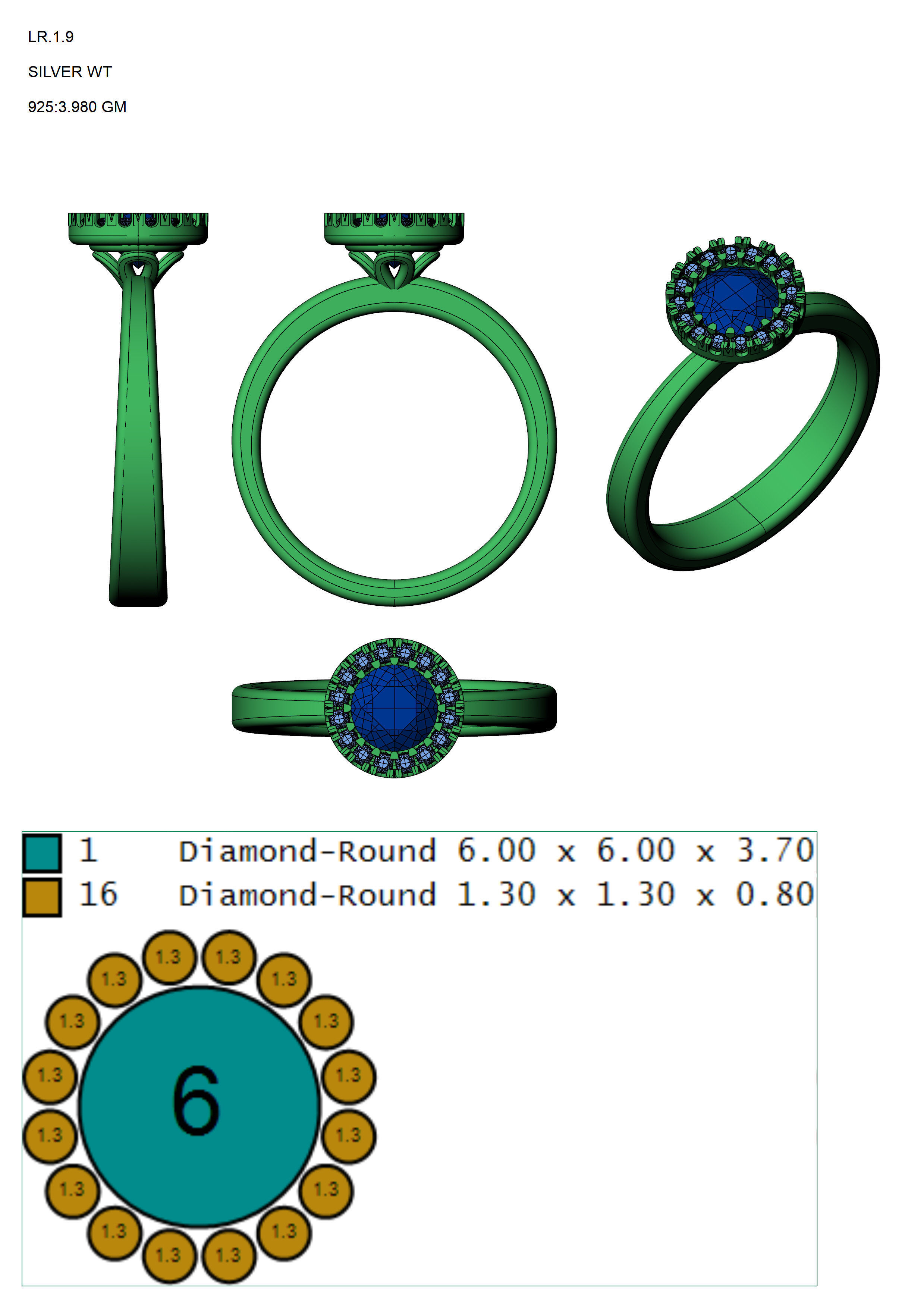 ladies ring 3D print model_2