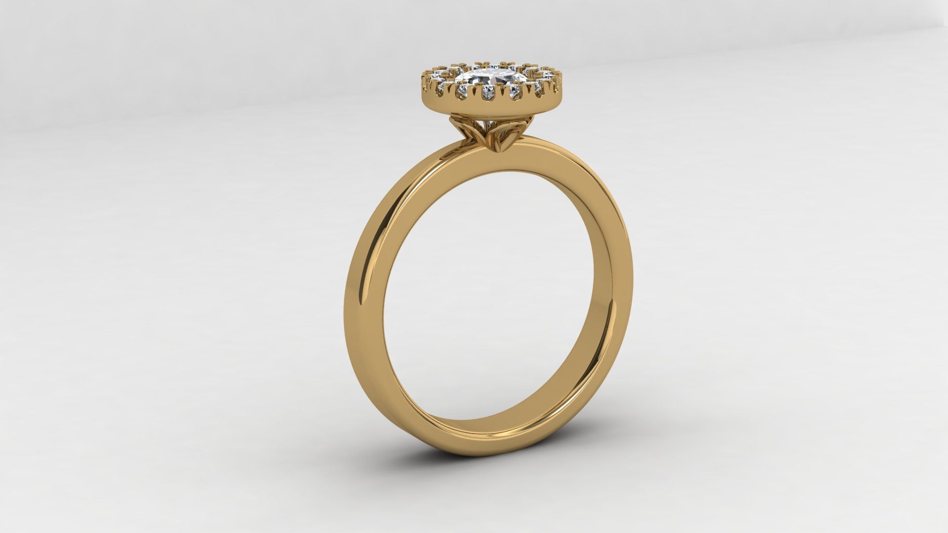 ladies ring 3D print model_1