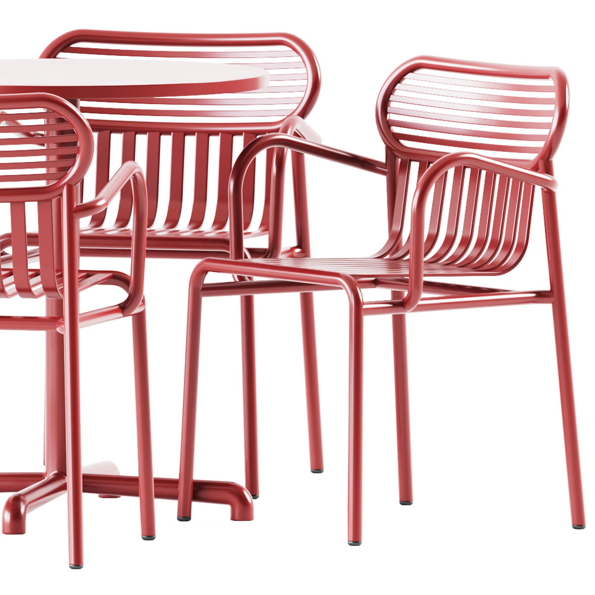 Ikea Stensele Round Table and Week-end Chair by Petite Friture 3D model_4