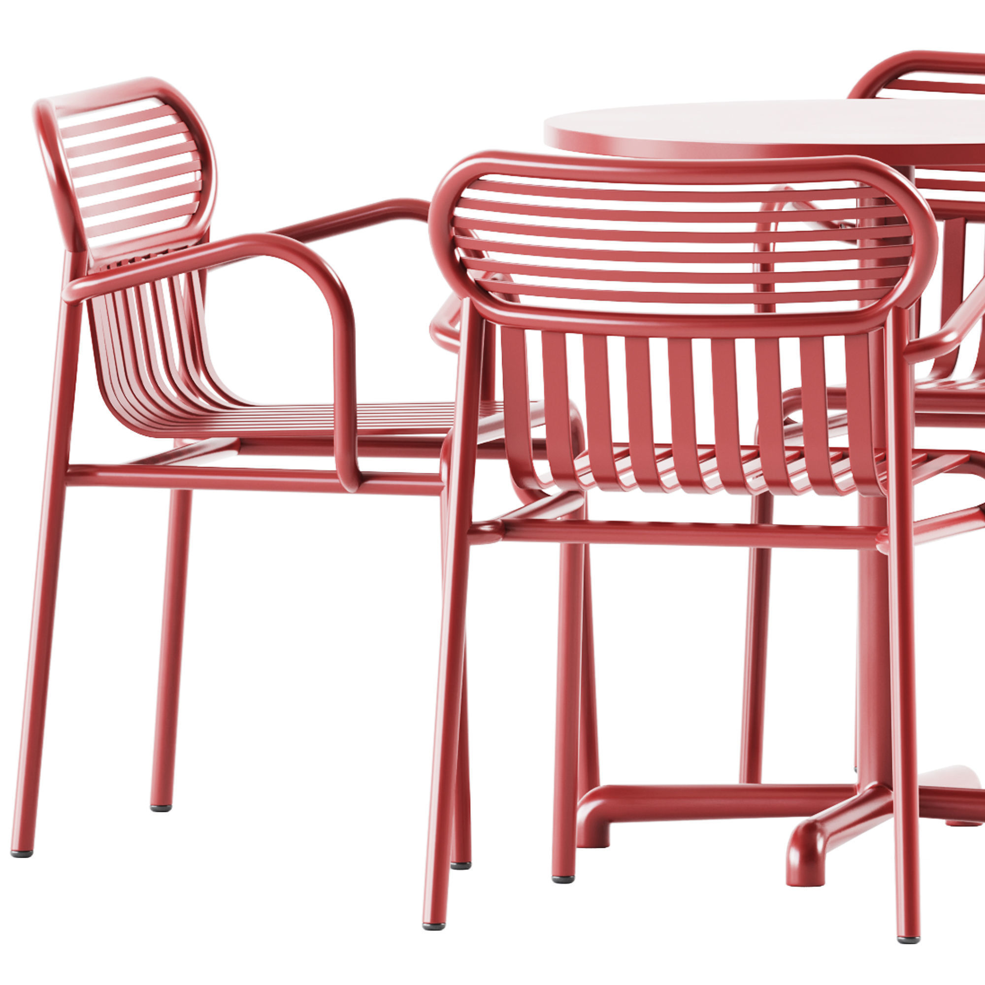 Ikea Stensele Round Table and Week-end Chair by Petite Friture 3D model_2